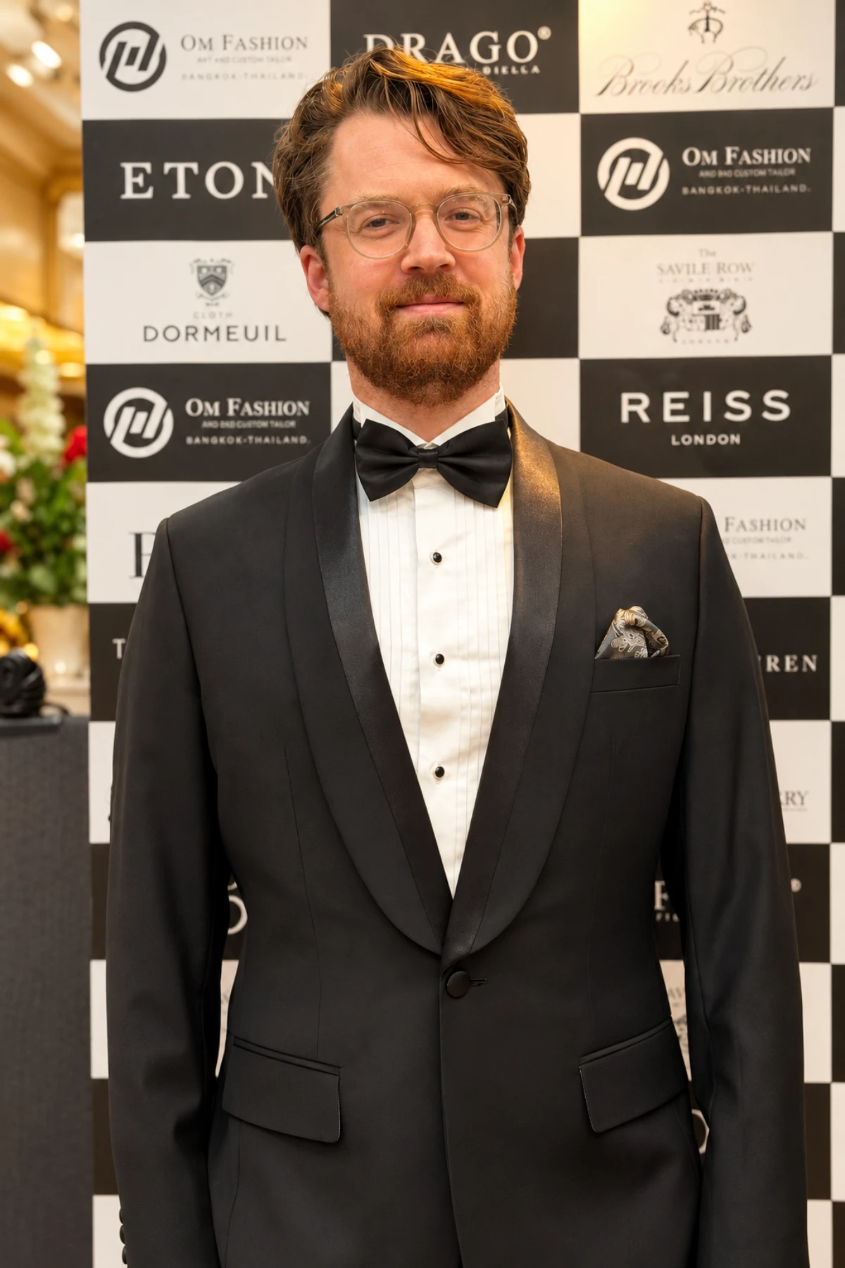 Blue check bespoke suit tailored at Om Fashion Bangkok